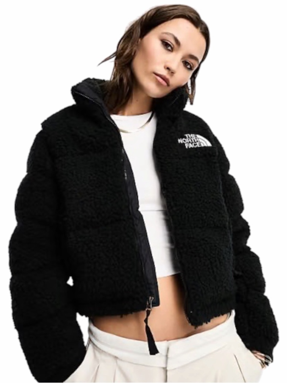 The North Face • Nuptse High Pile Sherpa Cropped Puffer